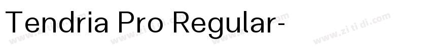 Tendria Pro Regular字体转换